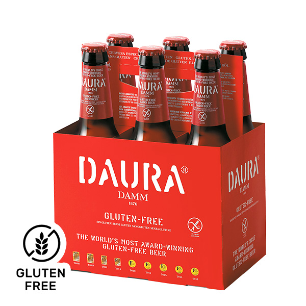 Six pack de cerveza española sin gluten Daura Damm