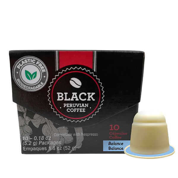 Black Peruvian Coffee Balance 10 capsulas