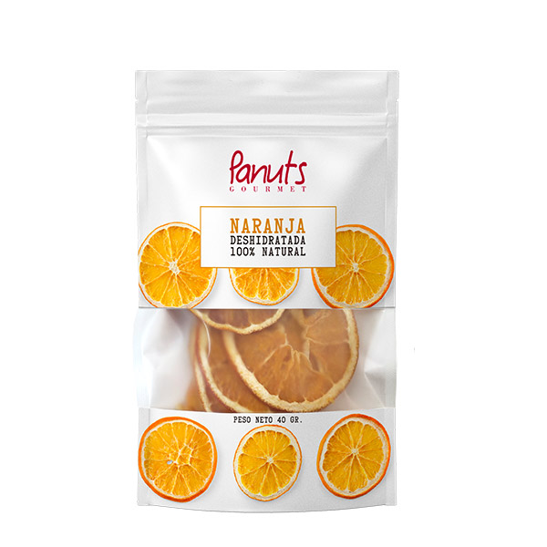 Naranja deshidratada empaque blanco 40 gr