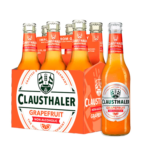 Clausthaler Original toronja grapefruit six pack