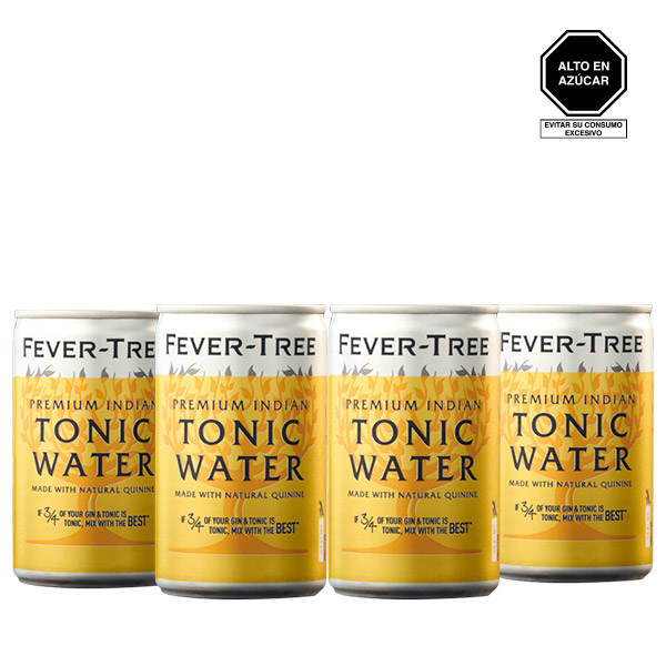 Fever tree premium indian tonic lata 150 ml x 4 latas