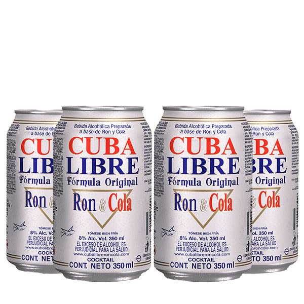 Cuba Libre Ron y cola x 4 latas