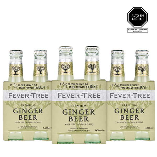 Fever tree ginger beer 4 pack x 3 our packs