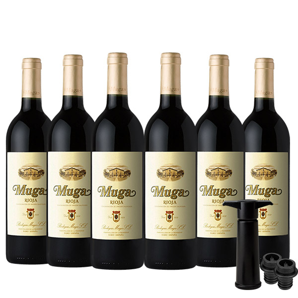 Muga Reserva x 6 botellas mas wine pump