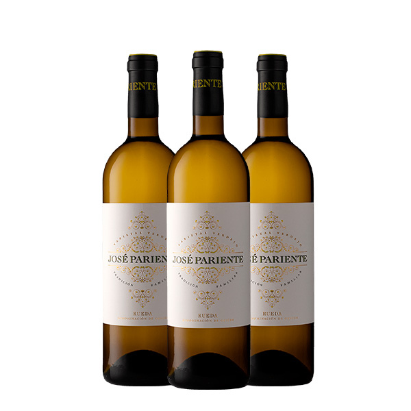 Vino blanco español de la Bodegas José Pariente Varietal Verdejo 750 ml. x 3 Botellas