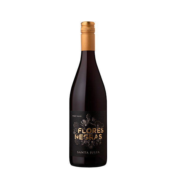 Botella de Vino Tinto Argentino - Santa Julia Flores Negras Pinot Noir