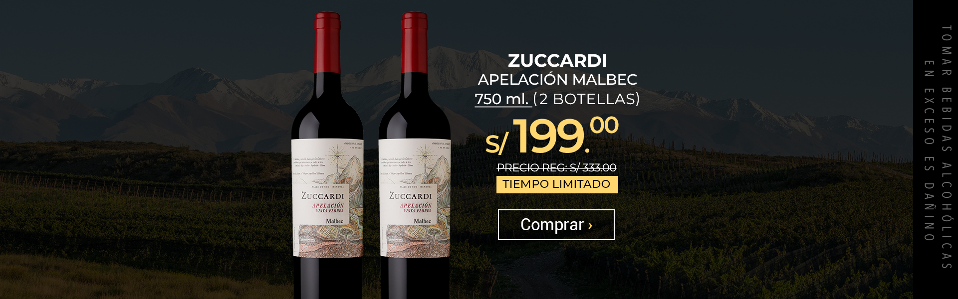 Zuccardi Apelación Vista Flores Malbec x 2 Botellas