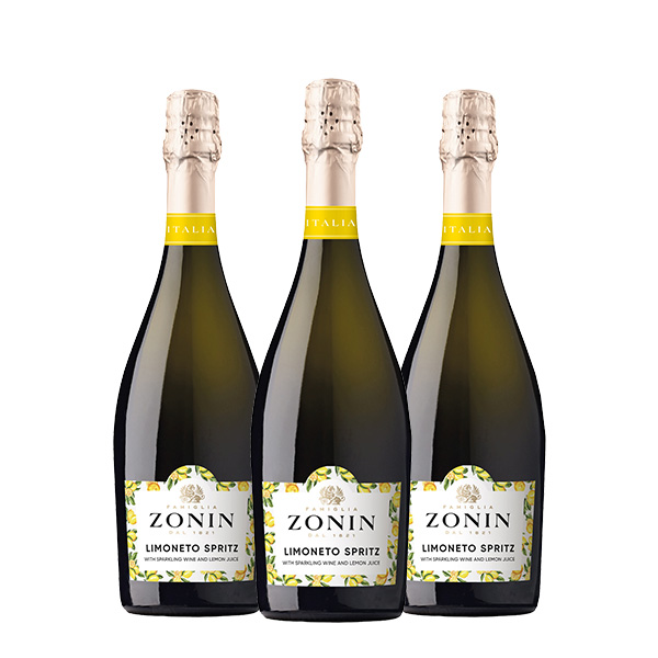 3 Botellas de Zonin Limoneto Spritz - Vino espumoso con jugo de limón